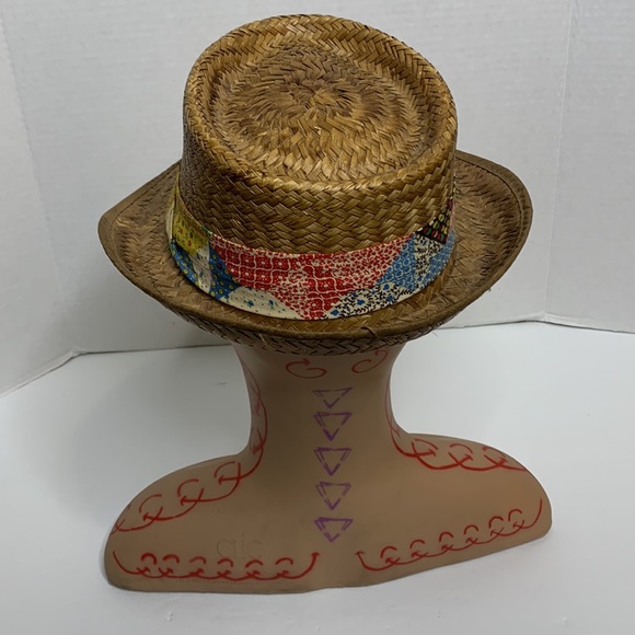 Vintage Straw Woven Hat | Unisex Chinese Walking Cap | Vegan Eco Friendly Boho - Picture 5 of 10
